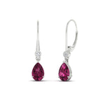 Load image into Gallery viewer, 3-ct-round-and-pear-pink-sapphire-lever-back-drop-earrings-in-white-gold-FD-EAR11124GSADRPI-3CT-NL-WG.jpg