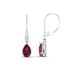 Load image into Gallery viewer, 3-ct-round-and-pear-pink-sapphire-lever-back-drop-earrings-in-white-gold-FD-EAR11124GSADRPI-3CT-NL-WG.jpg