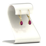 Load image into Gallery viewer, 3-ct-round-and-pear-pink-sapphire-lever-back-drop-earrings-in-yellow-gold-FD-EAR11124GSADRPI-3CT-NL-YG.jpg