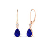 Load image into Gallery viewer, 3-ct-round-and-pear-sapphire-lever-back-drop-earrings-in-rose-gold-FD-EAR11124GSABL-3CT-NL-RG.jpg