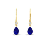Load image into Gallery viewer, 3-ct-round-and-pear-sapphire-lever-back-drop-earrings-in-yellow-gold-FD-EAR11124GSABL-3CT-NL-YG.jpg