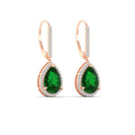 Load image into Gallery viewer, 3-ct.-pear-shaped-emerald-halo-diamond-lever-back-earrings-in-rose-gold-FDEAR-11235PEGEMGRANGLE1-3.00CT-NL-RG.jpg
