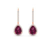 Load image into Gallery viewer, 3-ct.-pear-shaped-pink-sapphire-halo-diamond-lever-back-earrings-in-rose-gold-FDEAR-11235PEGSADRPIANGLE1-3.00CT-NL-RG.jpg