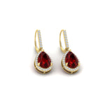 Load image into Gallery viewer, 3-ct.-pear-shaped-ruby-halo-diamond-lever-back-earrings-in-yellow-gold-FDEAR-11235PEGRUDRANGLE1-3.00CT-NL-YG.jpg
