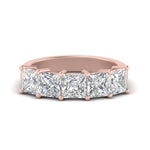 Load image into Gallery viewer, 3-ct.-princess-cut-five-stone-diamond-ring-in-rose-gold-FD8008PRB-3.00CT-NL-RG.jpg
