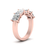 Load image into Gallery viewer, 3-ct.-princess-cut-five-stone-diamond-ring-in-rose-gold-FD8008PRB-3.00CT-NL-RG.jpg
