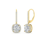 Load image into Gallery viewer, 3-ctw-halo-cushion-diamond-earring-lever-back-in-yellow-gold-FDEAR-11235CU-3.00CT-NL-YG.jpg

