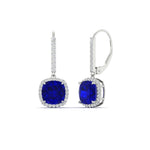 Load image into Gallery viewer, 3-ctw-halo-cushion-sapphire-earring-lever-back-in-white-gold-FDEAR-11235CUGSABL-3.00CT-NL-WG.jpg
