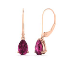 Load image into Gallery viewer, 3-ctw.-pink-sapphire-pear-shape-drop-earrings-lever-back-in-rose-gold-FDEAR11236PEGSADRPI-3.00CT-NL-RG.jpg
