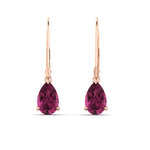 Load image into Gallery viewer, 3-ctw.-pink-sapphire-pear-shape-drop-earrings-lever-back-in-rose-gold-FDEAR11236PEGSADRPI-3.00CT-NL-RG.jpg
