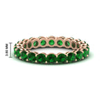 Load image into Gallery viewer, 3-ctw.-round-emerald-eternity-band-ring-in-rose-gold-FD11249ROBGEMGR-3.00CT-NL-RG-HW