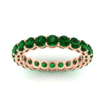 Load image into Gallery viewer, 3-ctw.-round-emerald-eternity-band-ring-in-rose-gold-FD11249ROBGEMGRANGLE5-3.00CT-NL-RG