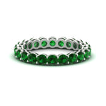 Load image into Gallery viewer, 3-ctw.-round-emerald-eternity-band-ring-in-white-gold-FD11249ROBGEMGR-3.00CT-NL-WG