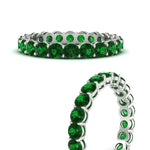 Load image into Gallery viewer, 3-ctw.-round-emerald-eternity-band-ring-in-white-gold-FD11249ROBGEMGRANGL-E3-3.00CT-NL-WG