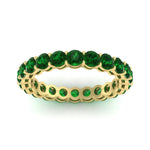 Load image into Gallery viewer, 3-ctw.-round-emerald-eternity-band-ring-in-yellow-gold-FD11249ROBGEMGRANGLE5-3.00CT-NL-YG
