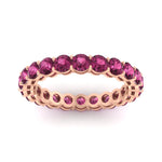 Load image into Gallery viewer, 3-ctw.-round-pink-sapphire-eternity-band-ring-in-rose-gold-FD11249ROBGSADRPIANGLE5-3.00CT-NL-RG