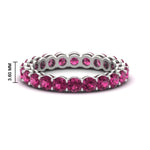 Load image into Gallery viewer, 3-ctw.-round-pink-sapphire-eternity-band-ring-in-white-gold-FD11249ROBGSADRPI-3.00CT-NL-WG-HW