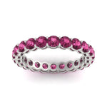 Load image into Gallery viewer, 3-ctw.-round-pink-sapphire-eternity-band-ring-in-white-gold-FD11249ROBGSADRPIANGLE5-3.00CT-NL-WG