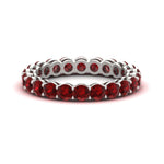 Load image into Gallery viewer, 3-ctw.-round-ruby-eternity-band-ring-in-white-gold-FD11249ROBGRUDR-3.00CT-NL-WG