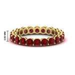 Load image into Gallery viewer, 3-ctw.-round-ruby-eternity-band-ring-in-yellow-gold-FD11249ROBGRUDR-3.00CT-NL-YG-HW
