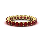 Load image into Gallery viewer, 3-ctw.-round-ruby-eternity-band-ring-in-yellow-gold-FD11249ROBGRUDR-3.00CT-NL-YG