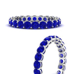 Load image into Gallery viewer, 3-ctw.-round-sapphire-eternity-band-ring-in-white-gold-FD11249ROBGSABLANGL-E3-3.00CT-NL-WG