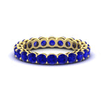 Load image into Gallery viewer, 3-ctw.-round-sapphire-eternity-band-ring-in-yellow-gold-FD11249ROBGSABL-3.00CT-NL-YG