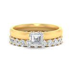 Load image into Gallery viewer, 3-mm-asscher-cut-solitaire-ring-with-eternity-band-in-yellow-gold-fdens11590assleep-3.00mm-nl-yg.jpg?v=1760327862
