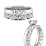 Load image into Gallery viewer, 3-mm-heart-shaped-solitaire-ring-with-eternity-band-in-white-gold-fdens11590htangle3-3.00mm-nl-wg_aa470c5f-9937-4d00-8a2a-890a25bcb3a8.jpg?v=1760334274
