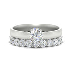 Load image into Gallery viewer, 3-mm-oval-shaped-solitaire-ring-with-eternity-band-in-white-gold-fdens11590ovsleep-3.00mm-nl-wg_853aa940-ef6e-43cd-8085-609f166c9eaf.jpg?v=1760334635
