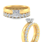 Load image into Gallery viewer, 3-mm-princess-cut-solitaire-ring-with-eternity-band-in-yellow-gold-fdens11590prangle3-3.00mm-nl-yg.jpg?v=1760335405
