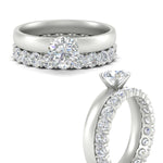 Load image into Gallery viewer, 3-mm-round-cut-solitaire-ring-with-eternity-band-in-white-gold-fdens11590roangle3-3.00mm-nl-wg_2906df98-b2c1-40fd-a9fc-b366400ccdbe.jpg?v=1760335692
