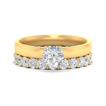 Load image into Gallery viewer, 3-mm-round-cut-solitaire-ring-with-eternity-band-in-yellow-gold-fdens11590rosleep-3.00mm-nl-yg_af2e4a04-1279-4b1a-b4e4-13b97554e3be.jpg?v=1760335692
