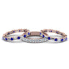 Load image into Gallery viewer, 3-piece-diamond-eternity-anniversary-band-with-blue-sapphire-in-18K-rose-gold-FD8377BGSABL-NL-RG.jpg