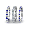 Load image into Gallery viewer, 3-piece-diamond-eternity-anniversary-band-with-blue-sapphire-in-18K-white-gold-FD8377BGSABL-NL-WG.jpg
