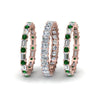 Load image into Gallery viewer, 3-piece-diamond-eternity-anniversary-band-with-emerald-in-14K-rose-gold-FD8377BGEMGR-NL-RG.jpg