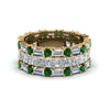 Load image into Gallery viewer, 3-piece-diamond-eternity-anniversary-band-with-emerald-in-14K-yellow-gold-FD8377BGEMGR-NL-YG.jpg