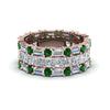 Load image into Gallery viewer, 3-piece-diamond-eternity-anniversary-band-with-emerald-in-18K-rose-gold-FD8377BGEMGR-NL-RG.jpg