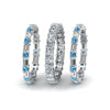 Load image into Gallery viewer, 3-piece-diamond-eternity-anniversary-band-with-ice-blue-topaz-in-18K-white-gold-FD8377BGICBLTO-NL-WG.jpg