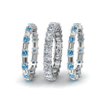 Load image into Gallery viewer, 3-piece-diamond-eternity-anniversary-band-with-ice-blue-topaz-in-18K-white-gold-FD8377BGICBLTO-NL-WG.jpg
