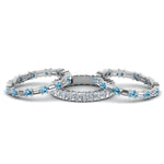 Load image into Gallery viewer, 3-piece-diamond-eternity-anniversary-band-with-ice-blue-topaz-in-950-platinum-FD8377BGICBLTO-NL-WG.jpg
