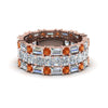 Load image into Gallery viewer, 3-piece-diamond-eternity-anniversary-band-with-orange-sapphire-in-14K-rose-gold-FD8377BGSAOR-NL-RG.jpg