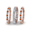 Load image into Gallery viewer, 3-piece-diamond-eternity-anniversary-band-with-orange-sapphire-in-14K-rose-gold-FD8377BGSAOR-NL-RG.jpg