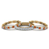 Load image into Gallery viewer, 3-piece-diamond-eternity-anniversary-band-with-orange-sapphire-in-14K-yellow-gold-FD8377BGSAOR-NL-YG.jpg