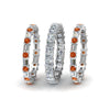 Load image into Gallery viewer, 3-piece-diamond-eternity-anniversary-band-with-orange-sapphire-in-18K-white-gold-FD8377BGSAOR-NL-WG.jpg