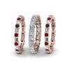 Load image into Gallery viewer, 3-piece-diamond-eternity-anniversary-band-with-ruby-in-14K-rose-gold-FD8377BGRUDR-NL-RG.jpg