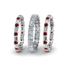 Load image into Gallery viewer, 3-piece-diamond-eternity-anniversary-band-with-ruby-in-14K-white-gold-FD8377BGRUDR-NL-WG.jpg