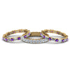 Load image into Gallery viewer, 3-piece-diamond-eternity-anniversary-band-with-violac-topaz-in-14K-yellow-gold-FD8377BGVITO-NL-YG.jpg