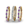 Load image into Gallery viewer, 3-piece-diamond-eternity-anniversary-band-with-violac-topaz-in-14K-yellow-gold-FD8377BGVITO-NL-YG.jpg