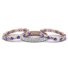 Load image into Gallery viewer, 3-piece-diamond-eternity-anniversary-band-with-violac-topaz-in-18K-rose-gold-FD8377BGVITO-NL-RG.jpg
